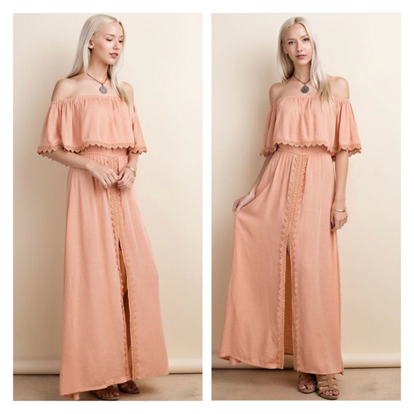LAST S maxi dress in dusty burnt orange - Picture 2 of 4